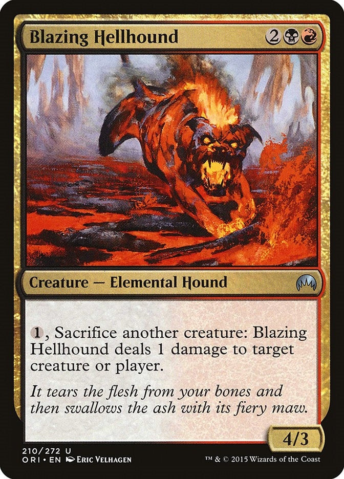 Image for Blazing Hellhound (210) (Magic Origins) - Magic: The Gathering