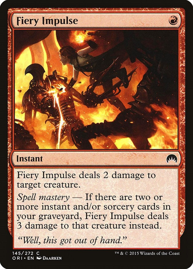 Image for Fiery Impulse (145) (Magic Origins) - Magic: The Gathering
