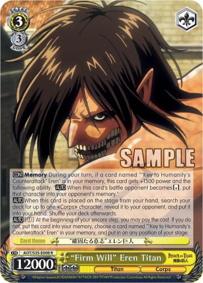"Firm Will" Eren Titan (AOT/S35-E008 R) (Attack on Titan)