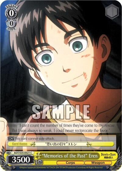 Image for "Memories of the Past" Eren (AOT/S35-E021 C) (Attack on Titan) - Weiss Schwarz