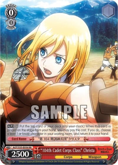 Image for "104th Cadet Corps Class" Christa (AOT/S35-E056 RR) (Attack on Titan) - Weiss Schwarz