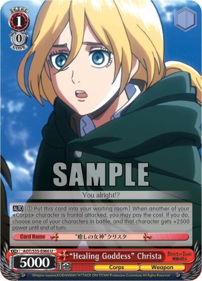Image for "Healing Goddess" Christa (AOT/S35-E066 U) (Attack on Titan) - Weiss Schwarz
