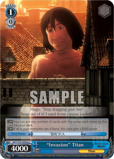 Image for "Invasion" Titan (A) (AOT/S35-E095a C) (Attack on Titan) - Weiss Schwarz