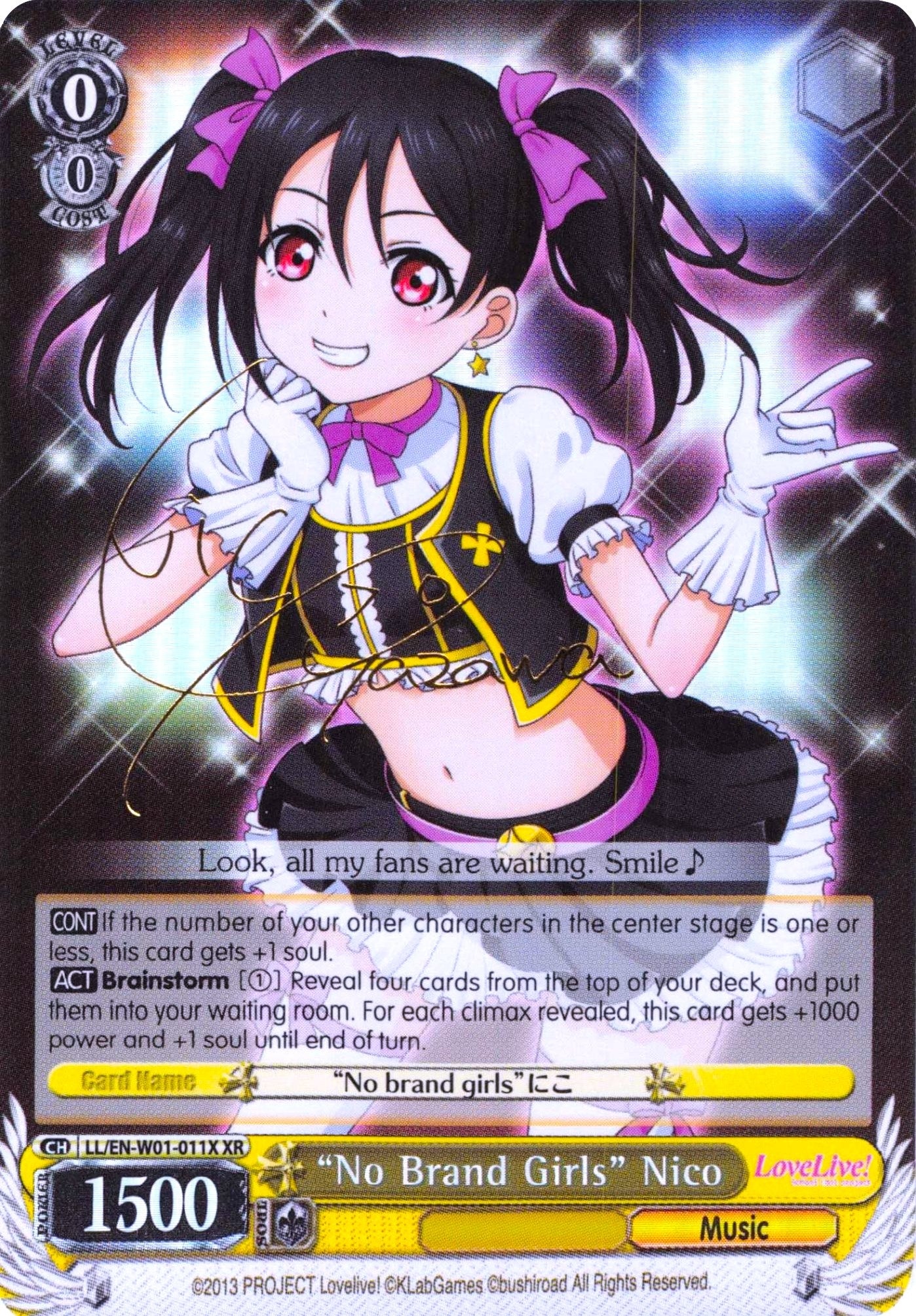 Image for "No Brand Girls" Nico (XR) (LL/EN-W01-011X XR) (Love Live! DX) - Weiss Schwarz