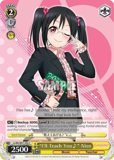 Image for "I'll Teach You~" Nico (LL/EN-W01-042 C) (Love Live! DX) - Weiss Schwarz