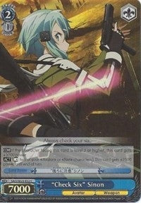 Image for "Check Six" Sinon (Parallel Foil) (SAO/SE23-E32 C) (Sword Art Online II) - Weiss Schwarz