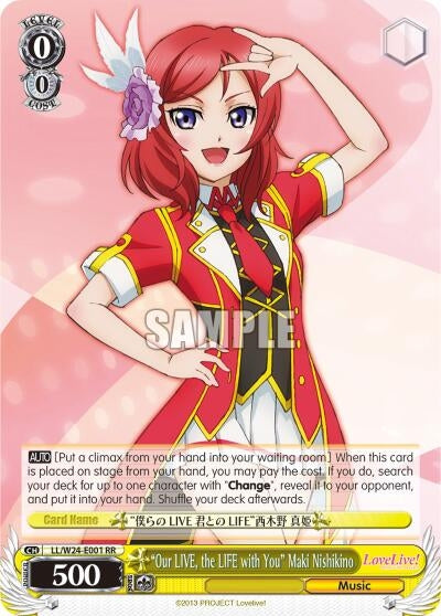 Image for "Our LIVE, the LIFE with You" Maki Nishikino (LL/W24-E001 RR) (Love Live!) - Weiss Schwarz