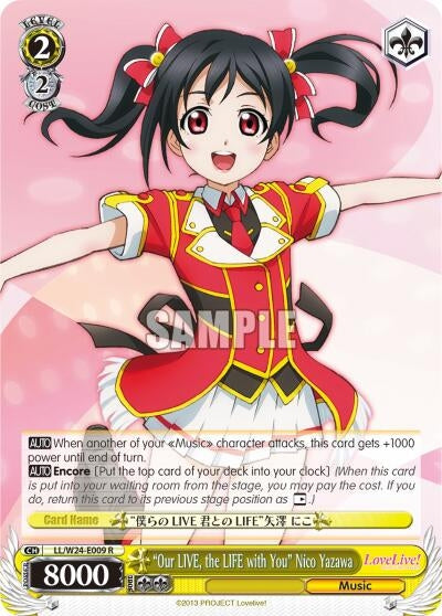 Image for "Our LIVE, the LIFE with You" Nico Yazawa (LL/W24-E009 R) (Love Live!) - Weiss Schwarz