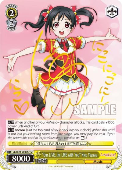 Image for "Our LIVE, the LIFE with You" Nico Yazawa (SP) (LL/W24-E009SP SP) (Love Live!) - Weiss Schwarz