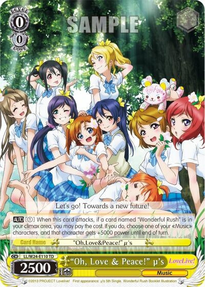 Image for "Oh, Love & Peace!" u's (LL/W24-E110 TD) (Love Live!) - Weiss Schwarz