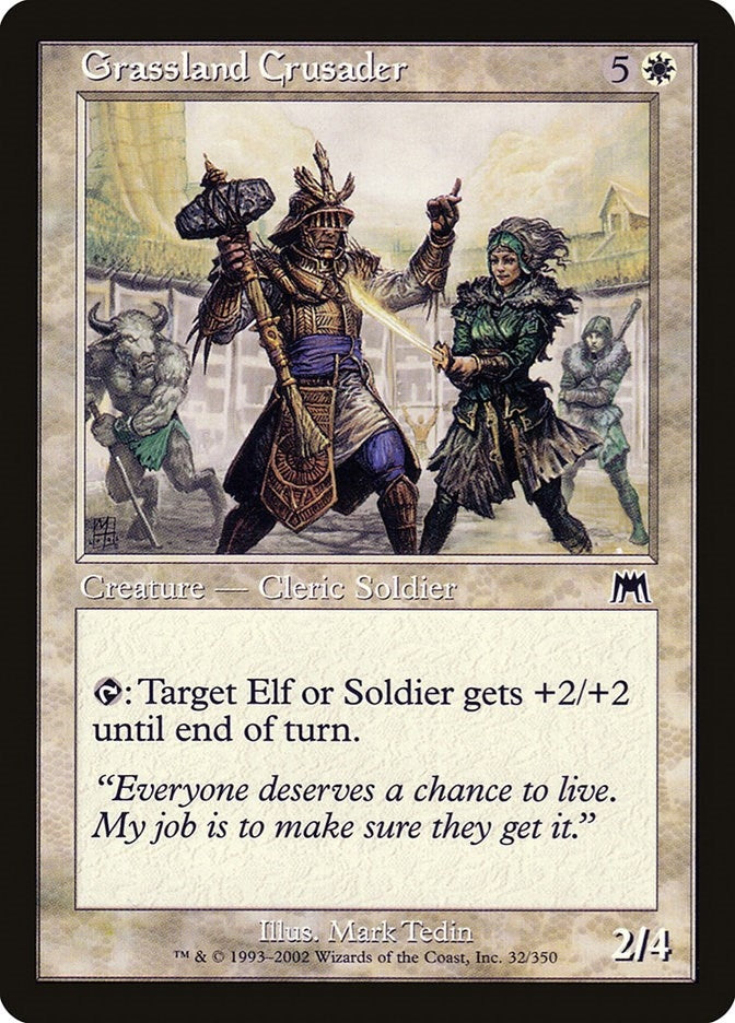 Image for Grassland Crusader (32) (Onslaught) - Magic: The Gathering