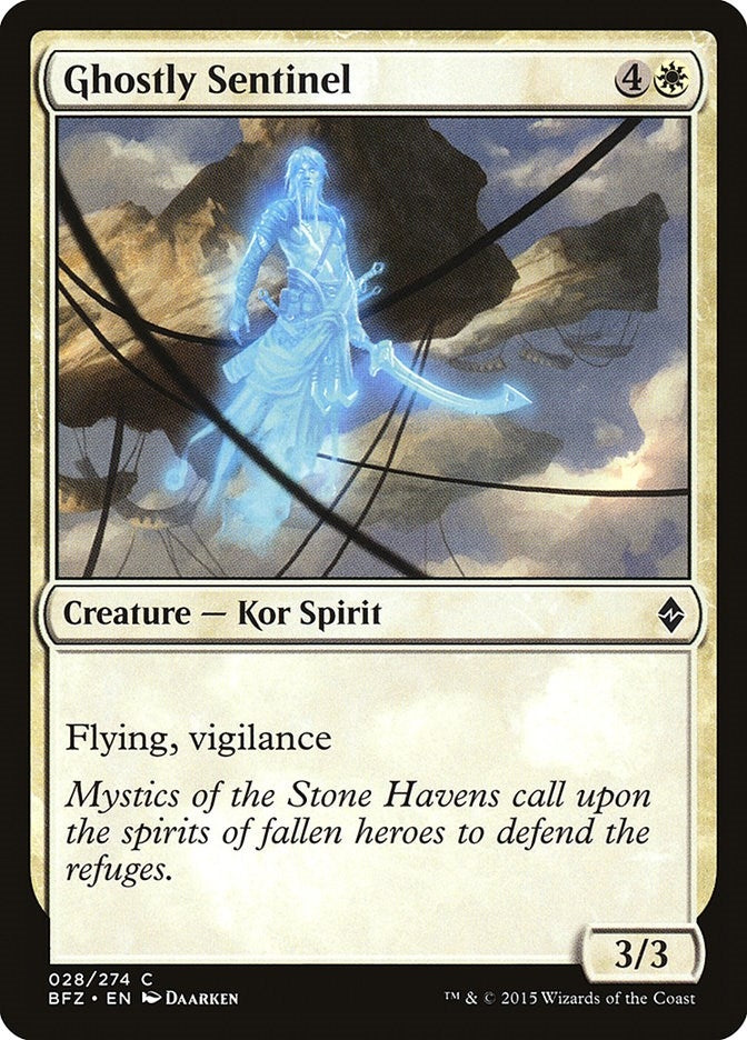 Image for Ghostly Sentinel (28) (Battle for Zendikar) - Magic: The Gathering