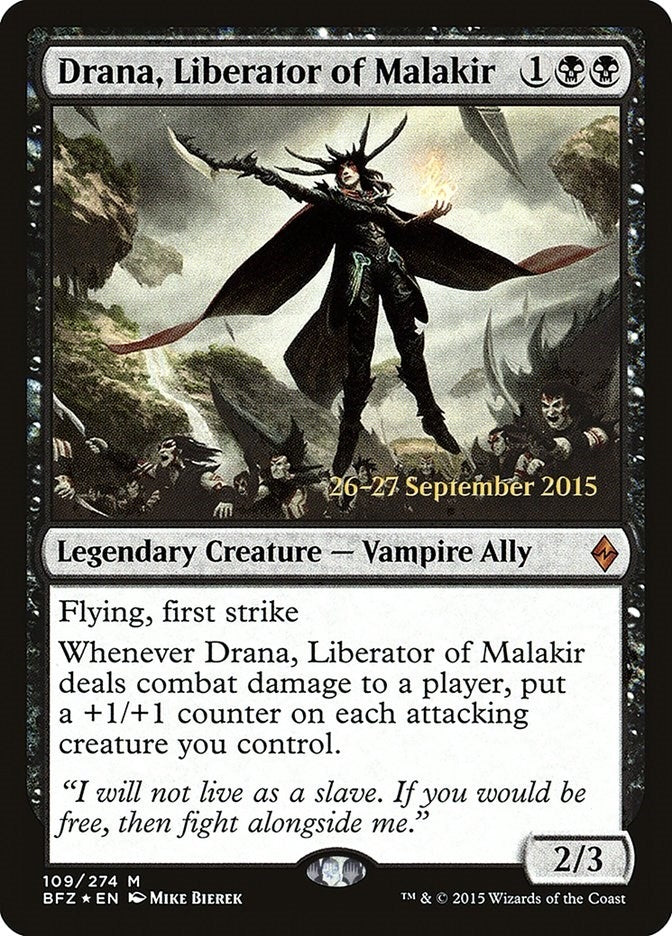 Image for Drana, Liberator of Malakir (109) (Prerelease Cards) - Magic: The Gathering