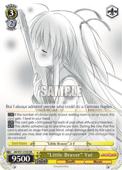 Image for "Little Braver" Yui (AB/W31-E105 RR) (Angel Beats! Re:Edit) - Weiss Schwarz