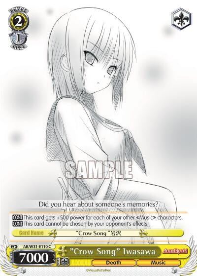 Image for "Crow Song" Iwasawa (AB/W31-E110 C) (Angel Beats! Re:Edit) - Weiss Schwarz