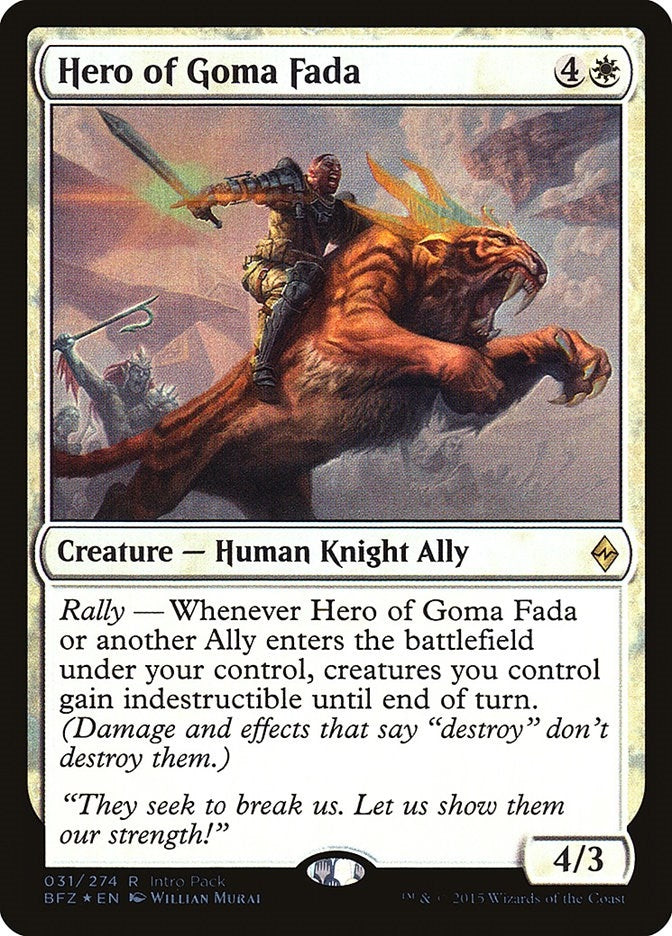 Image for Hero of Goma Fada (31) (Unique and Miscellaneous Promos) - Magic: The Gathering