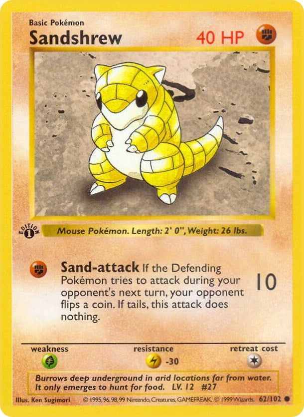 Image for Sandshrew (062/102) (BSS) - Pokemon