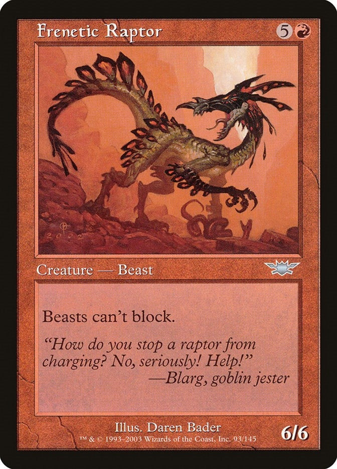 Image for Frenetic Raptor (93) (Legions) - Magic: The Gathering