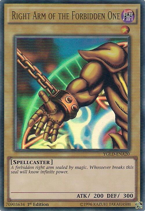 Image for Right Arm of the Forbidden One (YGLD-ENA20) (King of Games: Yugi's Legendary Decks) - YuGiOh