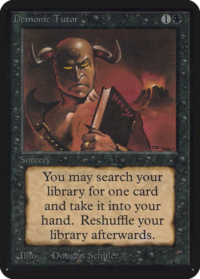 Image for Demonic Tutor (Alpha Edition) - Magic: The Gathering