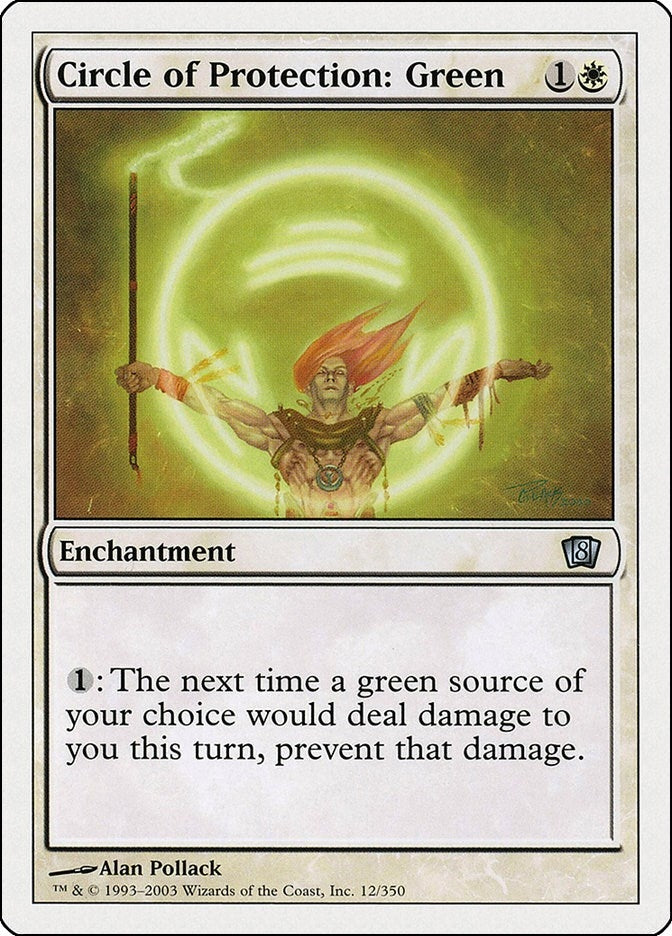Image for Circle of Protection: Green (12) (8th Edition) - Magic: The Gathering
