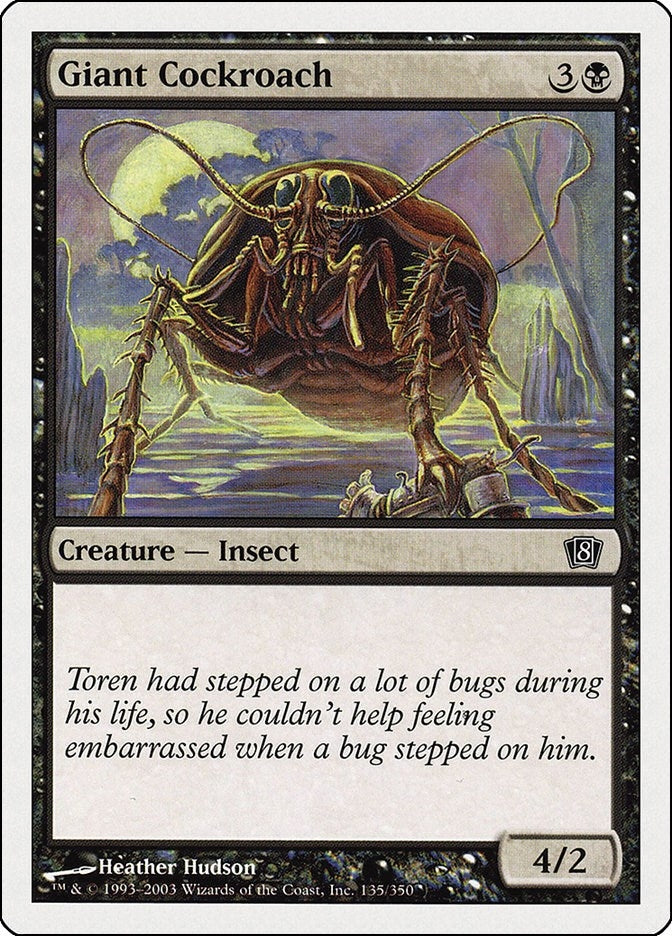 Image for Giant Cockroach (135) (8th Edition) - Magic: The Gathering