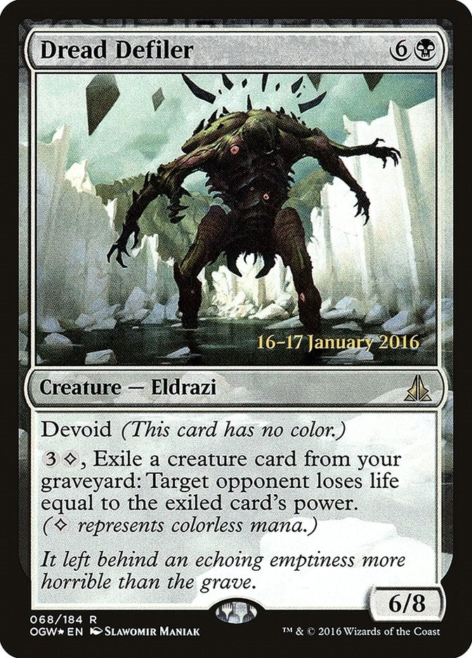 Image for Dread Defiler (68) (Prerelease Cards) - Magic: The Gathering