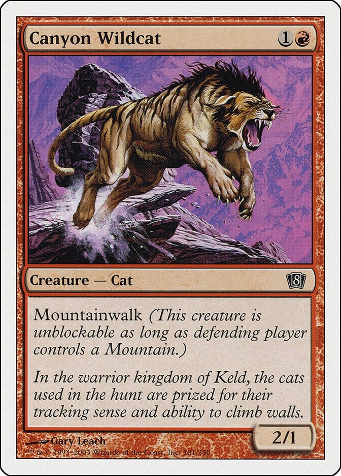Image for Canyon Wildcat (181) (8th Edition) - Magic: The Gathering
