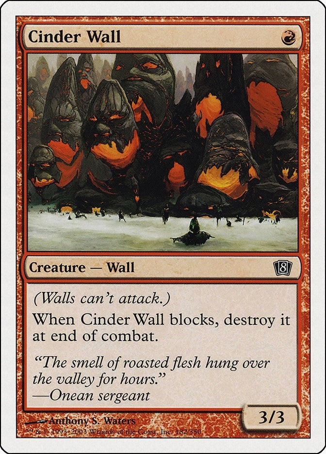 Image for Cinder Wall (182) (8th Edition) - Magic: The Gathering