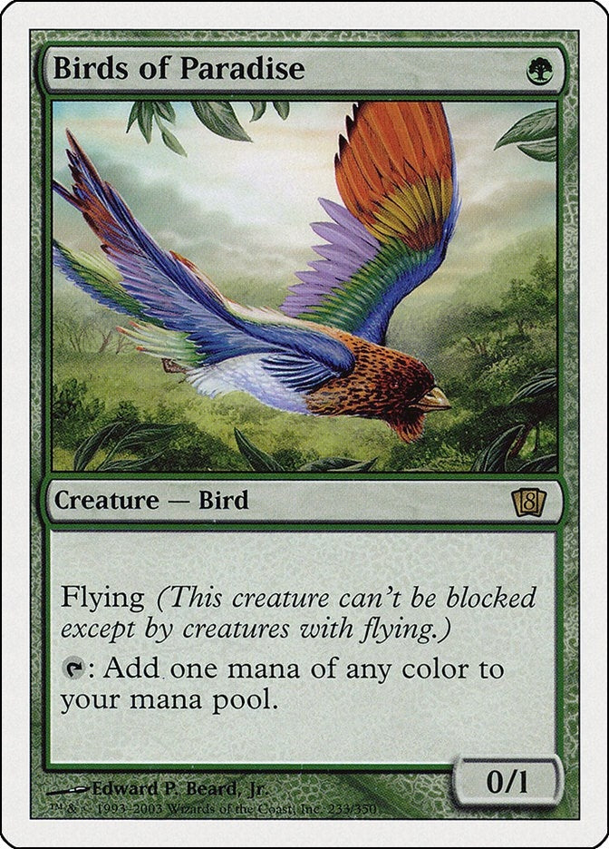 Image for Birds of Paradise (233) (8th Edition) - Magic: The Gathering