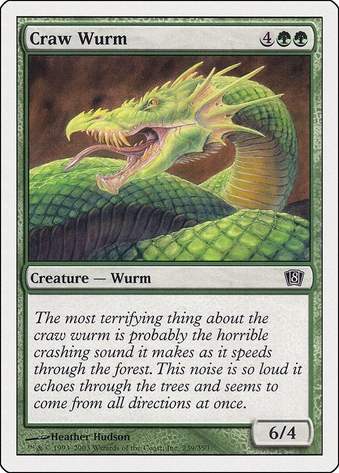 Image for Craw Wurm (239) (8th Edition) - Magic: The Gathering