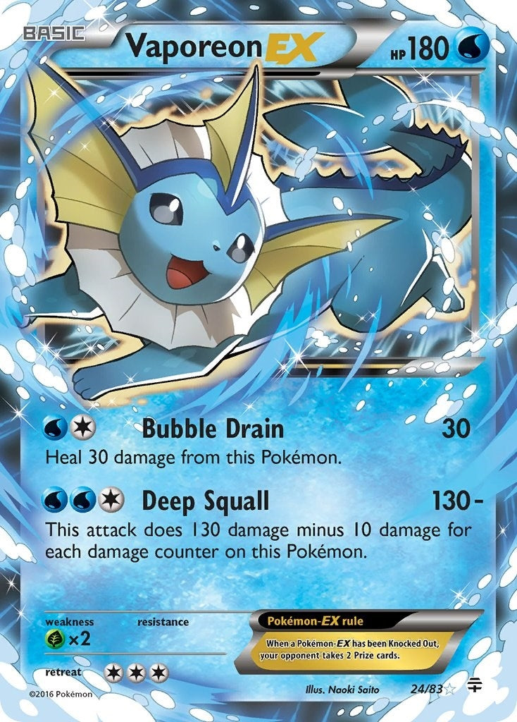 Image for Vaporeon EX (24/83) (GEN) - Pokemon