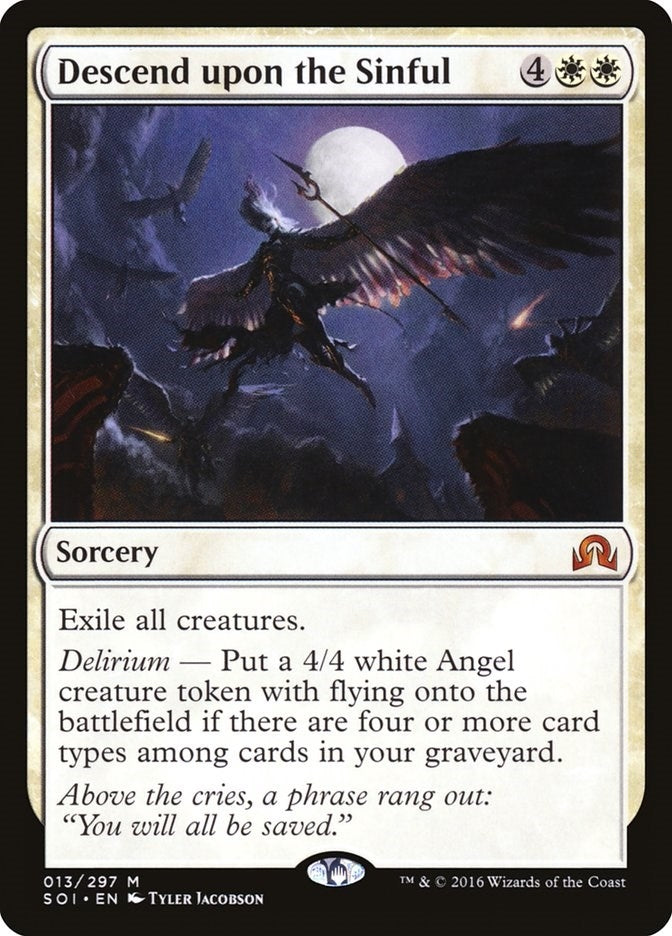 Image for Descend upon the Sinful (13) (Shadows over Innistrad) - Magic: The Gathering