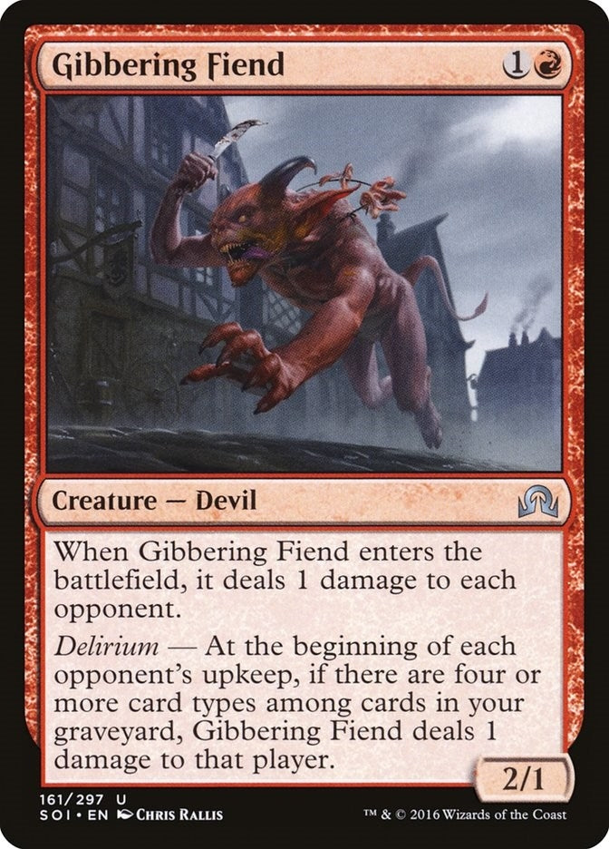Image for Gibbering Fiend (161) (Shadows over Innistrad) - Magic: The Gathering