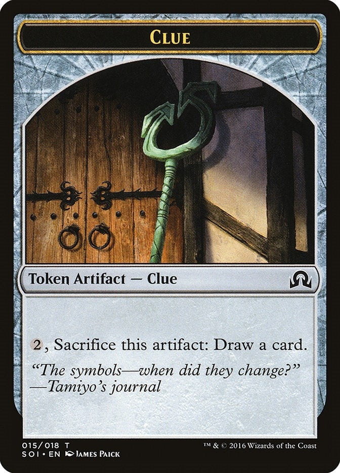 Image for Clue Token (015) (15) (Shadows over Innistrad) - Magic: The Gathering