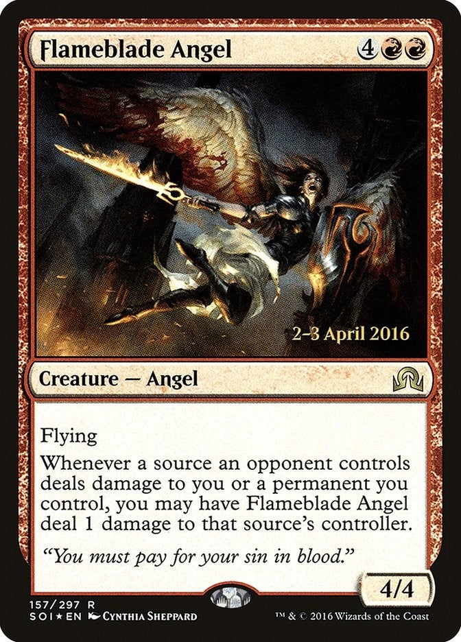 Image for Flameblade Angel (157) (Prerelease Cards) - Magic: The Gathering