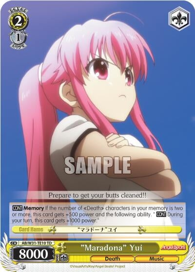 Image for "Maradona" Yui (AB/W31-TE10 TD) (Angel Beats! Re:Edit) - Weiss Schwarz