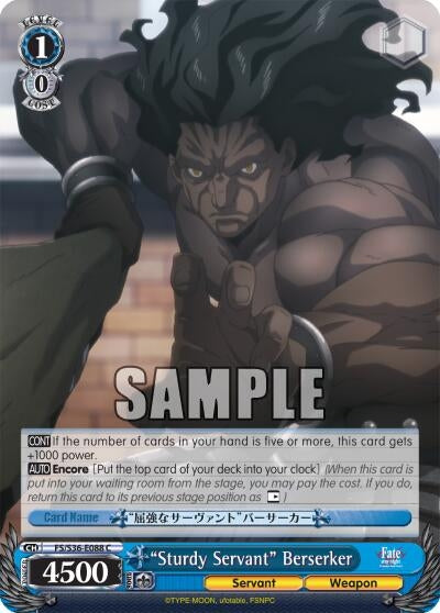 Image for "Sturdy Servant" Berserker (FS/S36-E088 C) (Fate/stay night [Unlimited Blade Works] Vol. II) - Weiss Schwarz