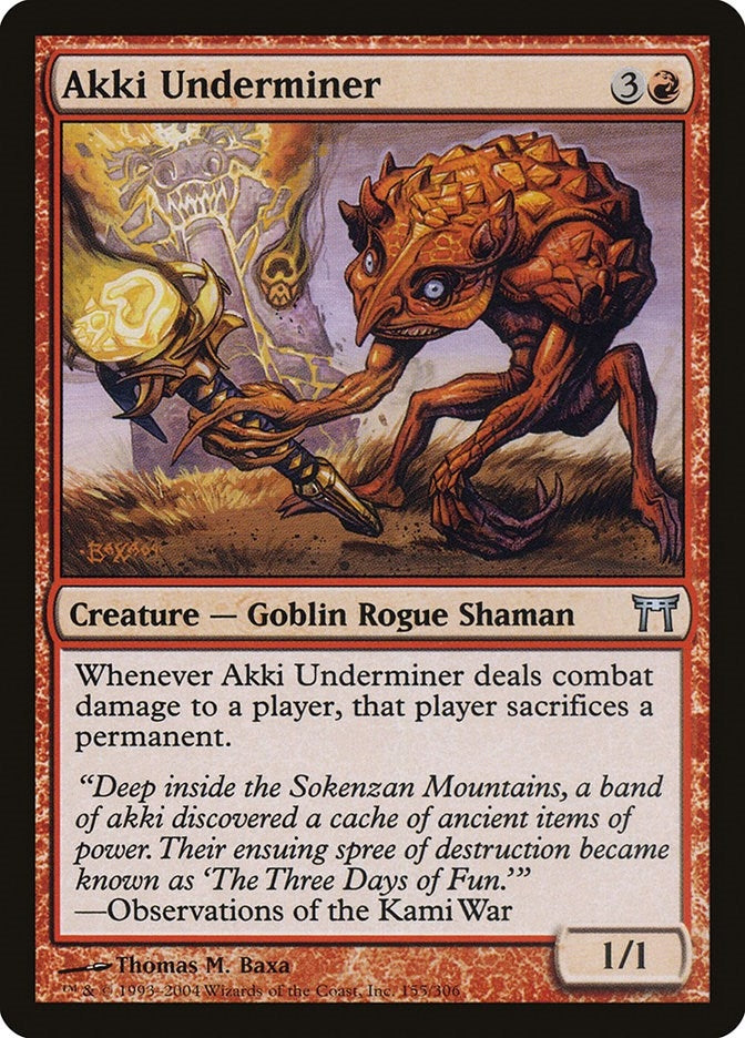 Image for Akki Underminer (155) (Champions of Kamigawa) - Magic: The Gathering