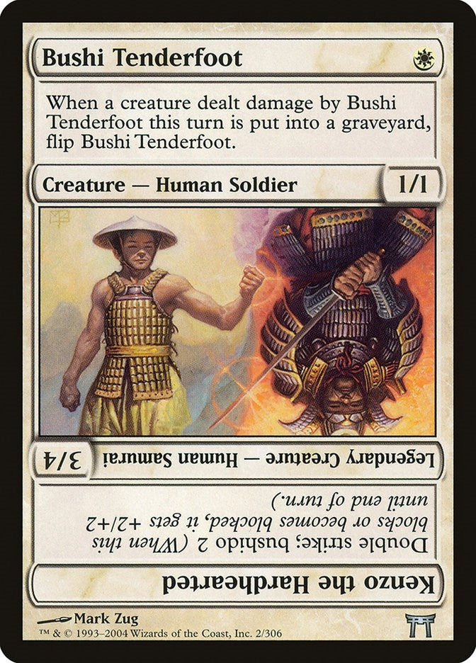 Image for Bushi Tenderfoot // Kenzo the Hardhearted (2) (Champions of Kamigawa) - Magic: The Gathering