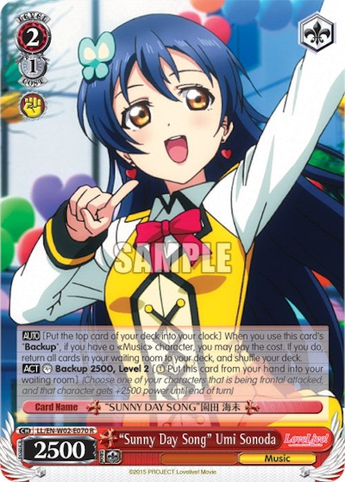 Image for "Sunny Day Song" Umi Sonoda (LL/EN-W02-E070 R) (Love Live! DX Vol.2) - Weiss Schwarz