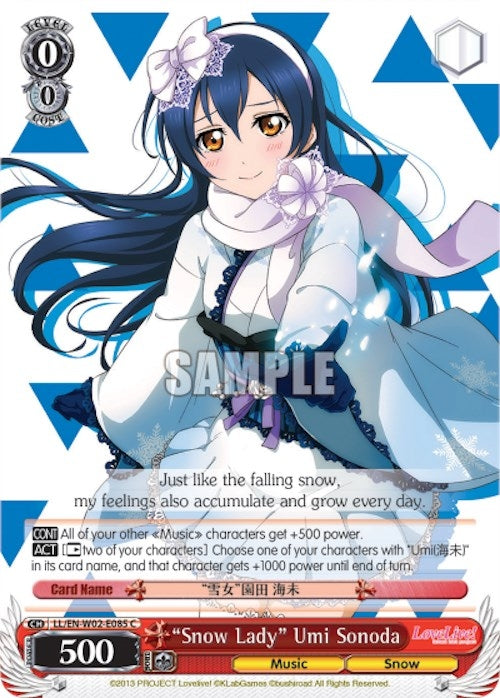 Image for "Snow Lady" Umi Sonoda (LL/EN-W02-E085 C) (Love Live! DX Vol.2) - Weiss Schwarz