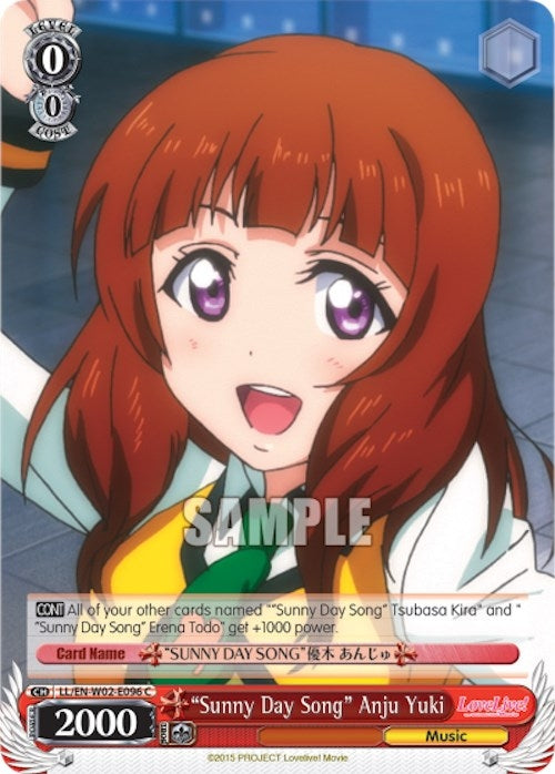 Image for "Sunny Day Song" Anju Yuki (LL/EN-W02-E096 C) (Love Live! DX Vol.2) - Weiss Schwarz