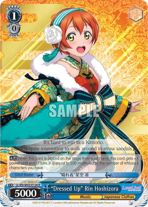 "Dressed Up" Rin Hoshizora (LL/EN-W02-E126 R) (Love Live! DX Vol.2)
