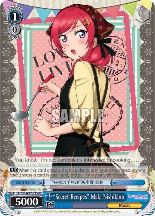 Image for "Secret Recipes" Maki Nishikino (LL/EN-W02-E154 C) (Love Live! DX Vol.2) - Weiss Schwarz
