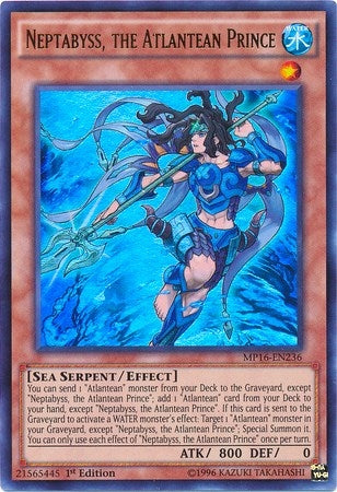 Image for Neptabyss, the Atlantean Prince (MP16-EN236) (MP16) - YuGiOh