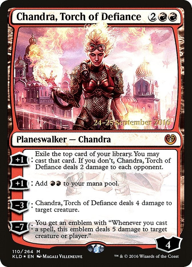 Image for Chandra, Torch of Defiance (110) (Prerelease Cards) - Magic: The Gathering