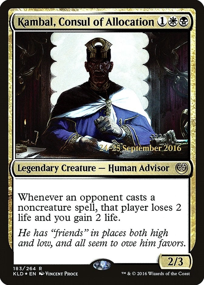Image for Kambal, Consul of Allocation (183) (Prerelease Cards) - Magic: The Gathering