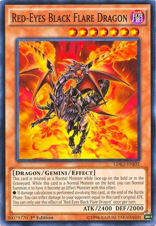 Image for Red-Eyes Black Flare Dragon (LDK2-ENJ02) (Legendary Decks II) - YuGiOh