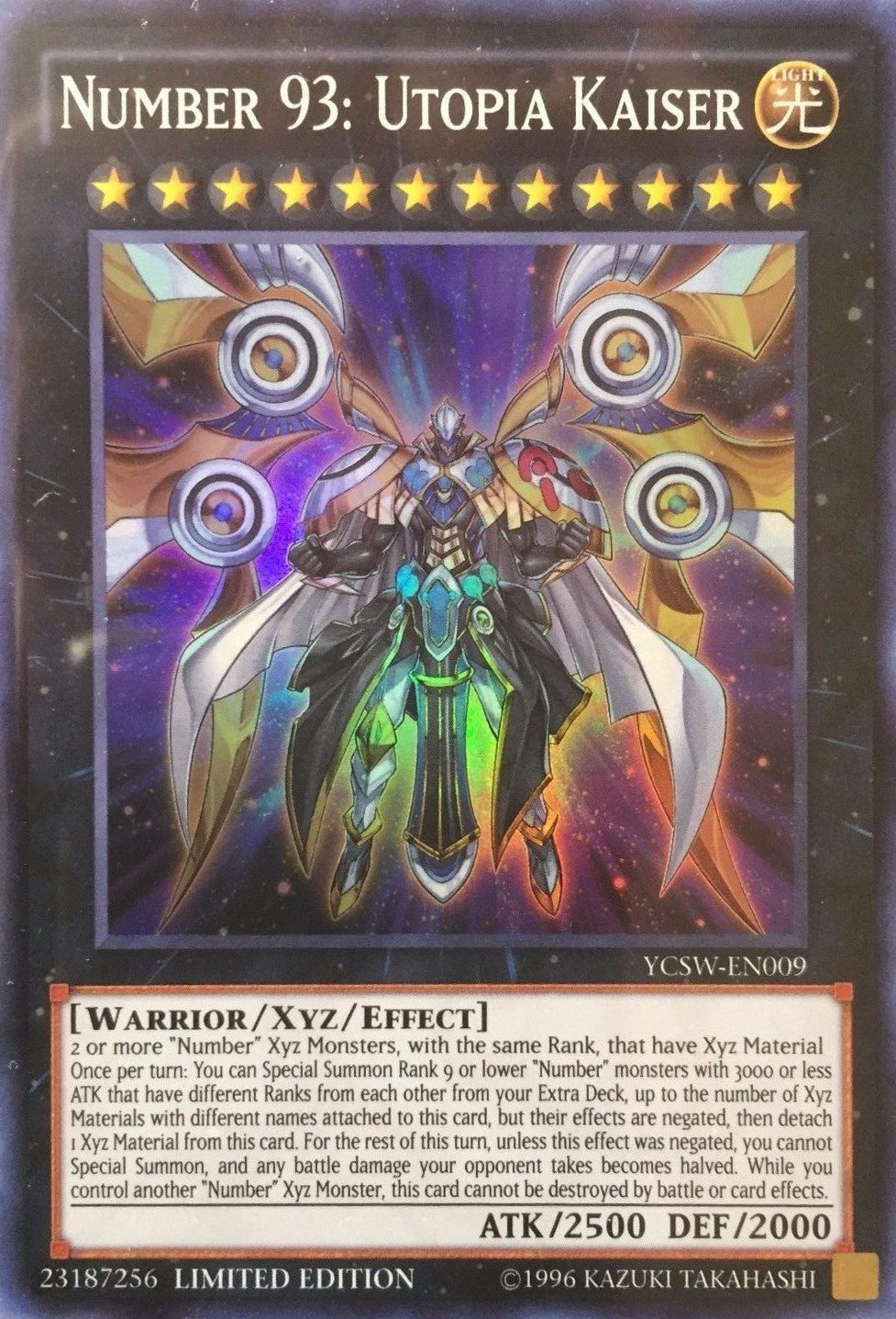 Image for Number 93: Utopia Kaiser (YCSW-EN009) (Yu-Gi-Oh! Championship Series Prize Cards) - YuGiOh